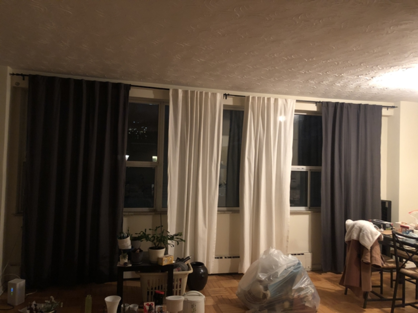 Curtain and rails