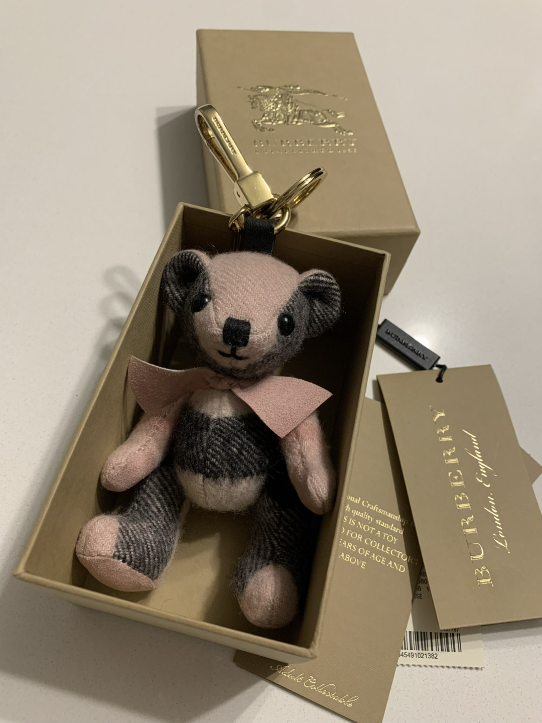 Authentic Burberry bear doll keychain thumbnail
