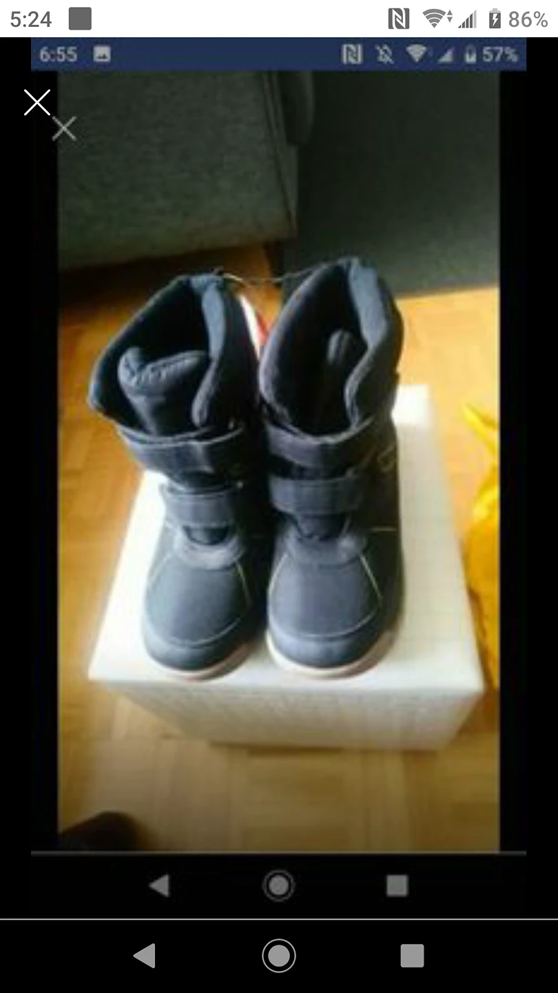 unisex black snow boots size 5t new thumbnail