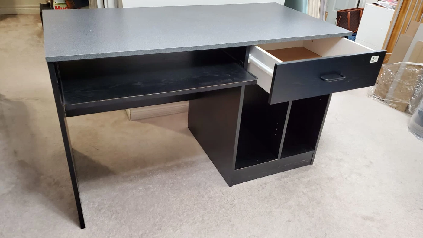 Computer desk with keyboard tray - photo 2