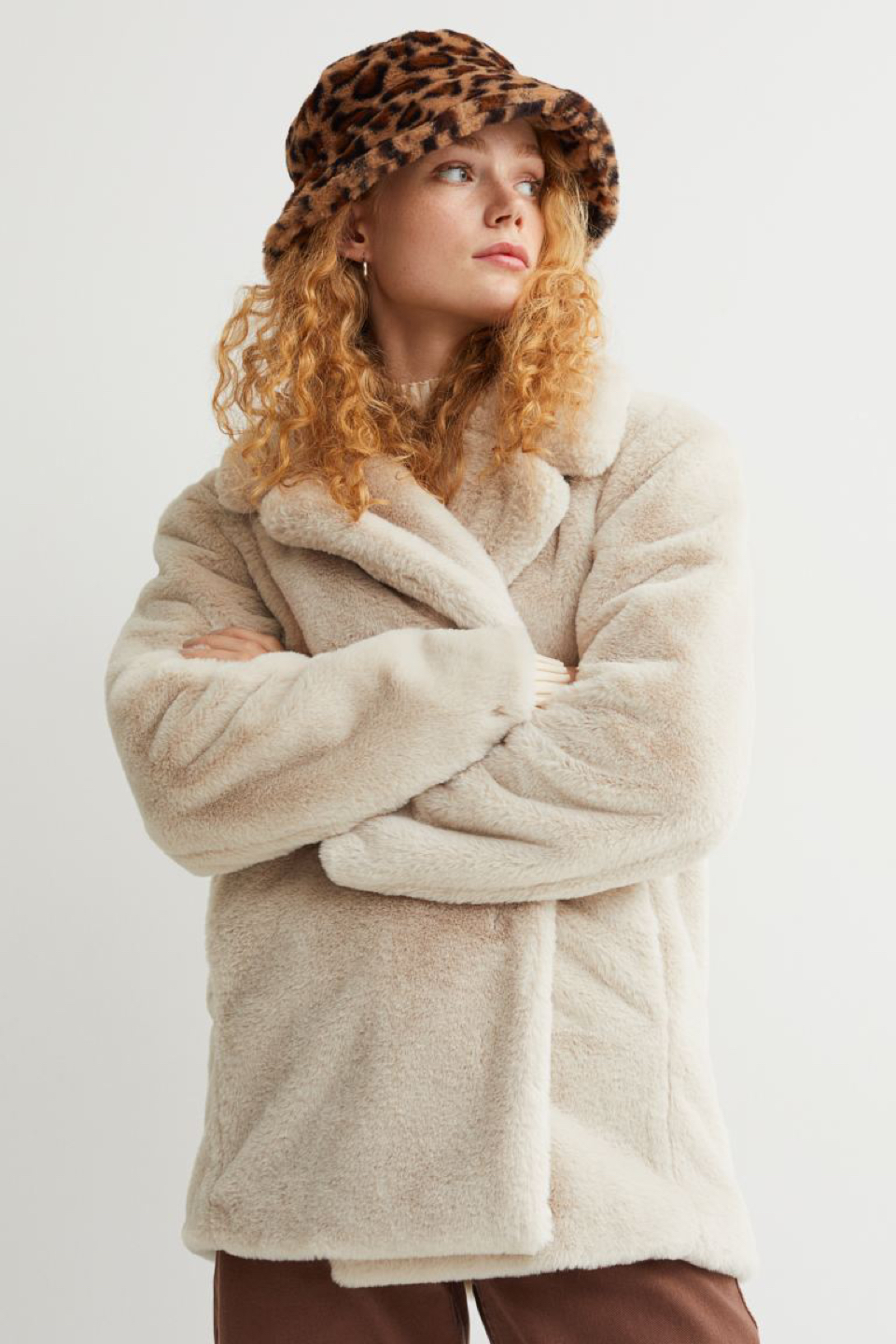 H&M fur coat - Ivory