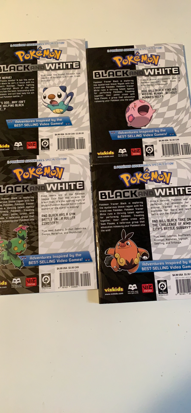 Pokémon black and white books 1-8