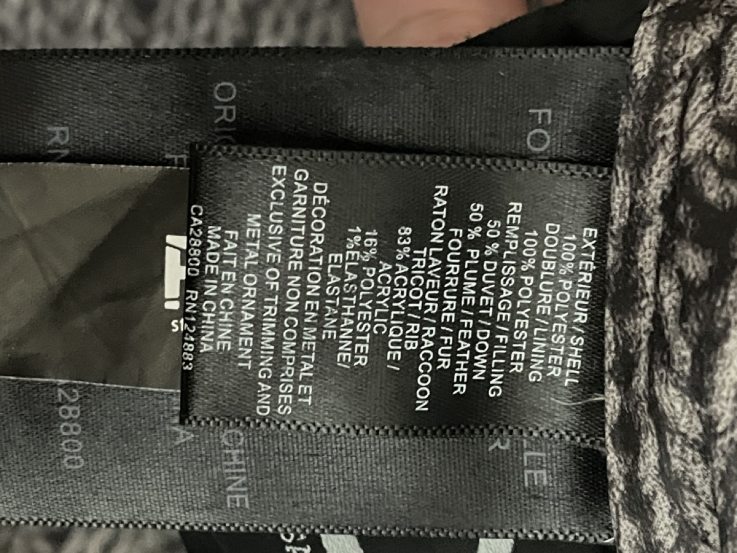 Ladies Ruksak navy blue small puffer coat with fur trim image indicator(4)