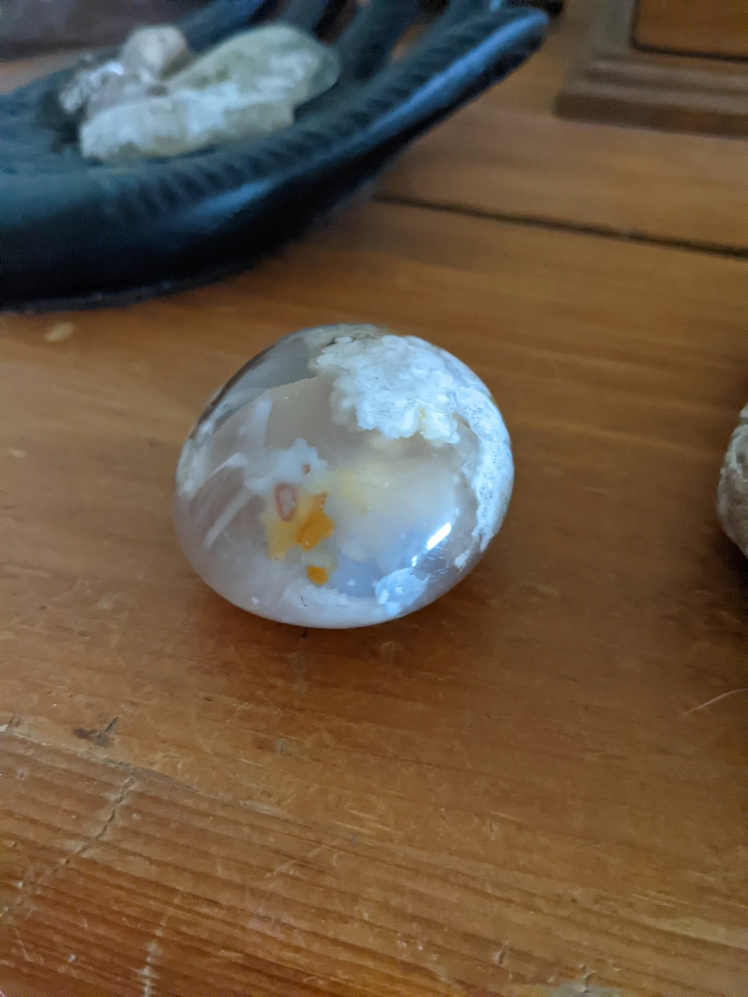 Flower Agate Palm Stone - photo 2