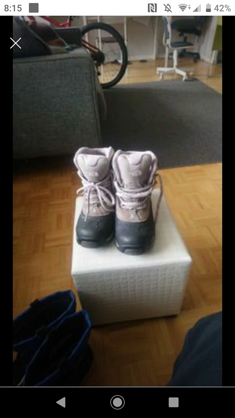 north face gray winter snow boots size 6.5 thumbnail