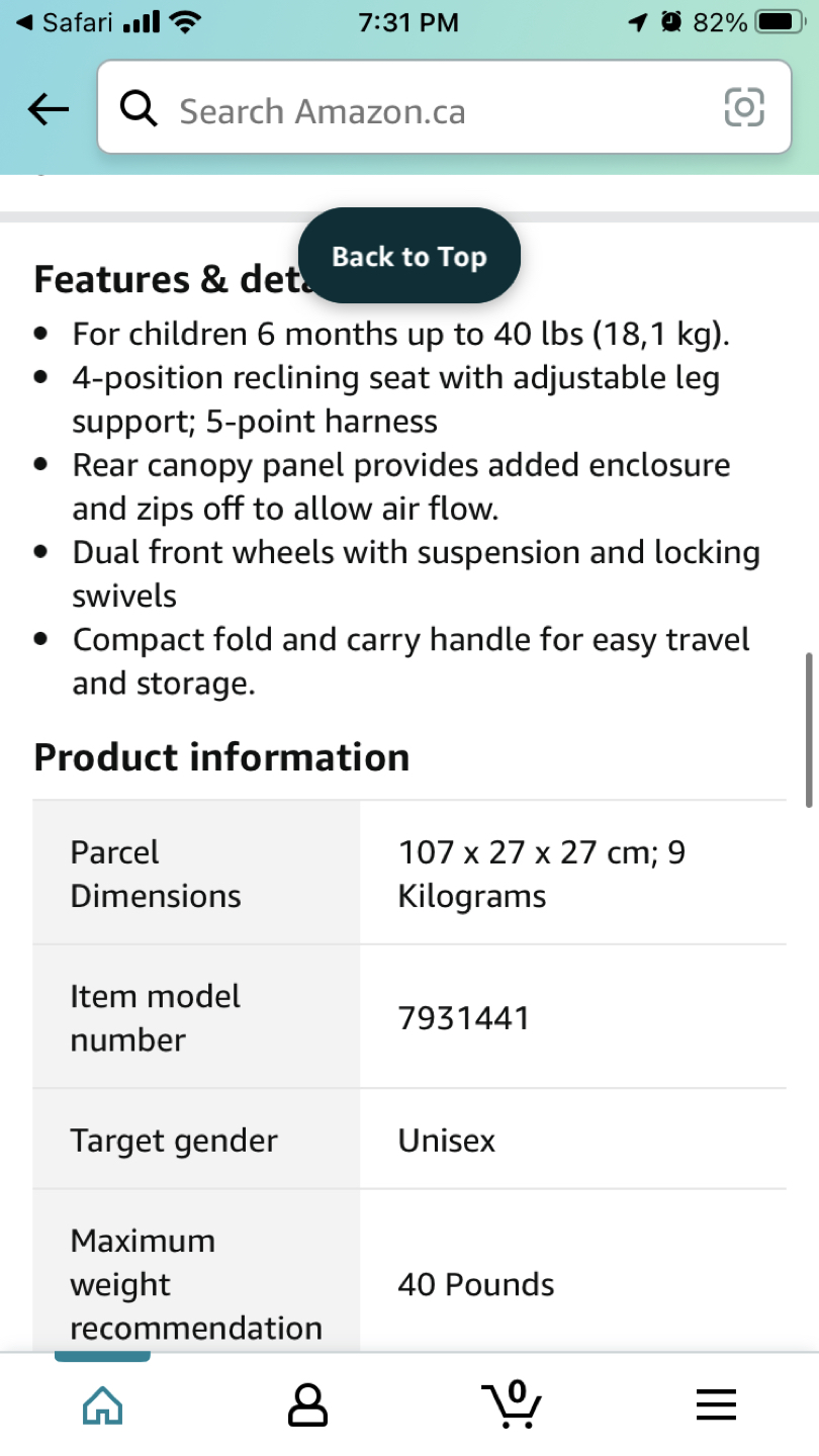 Chicco Echo Lightweight Travel Stroller Blue - photo 2