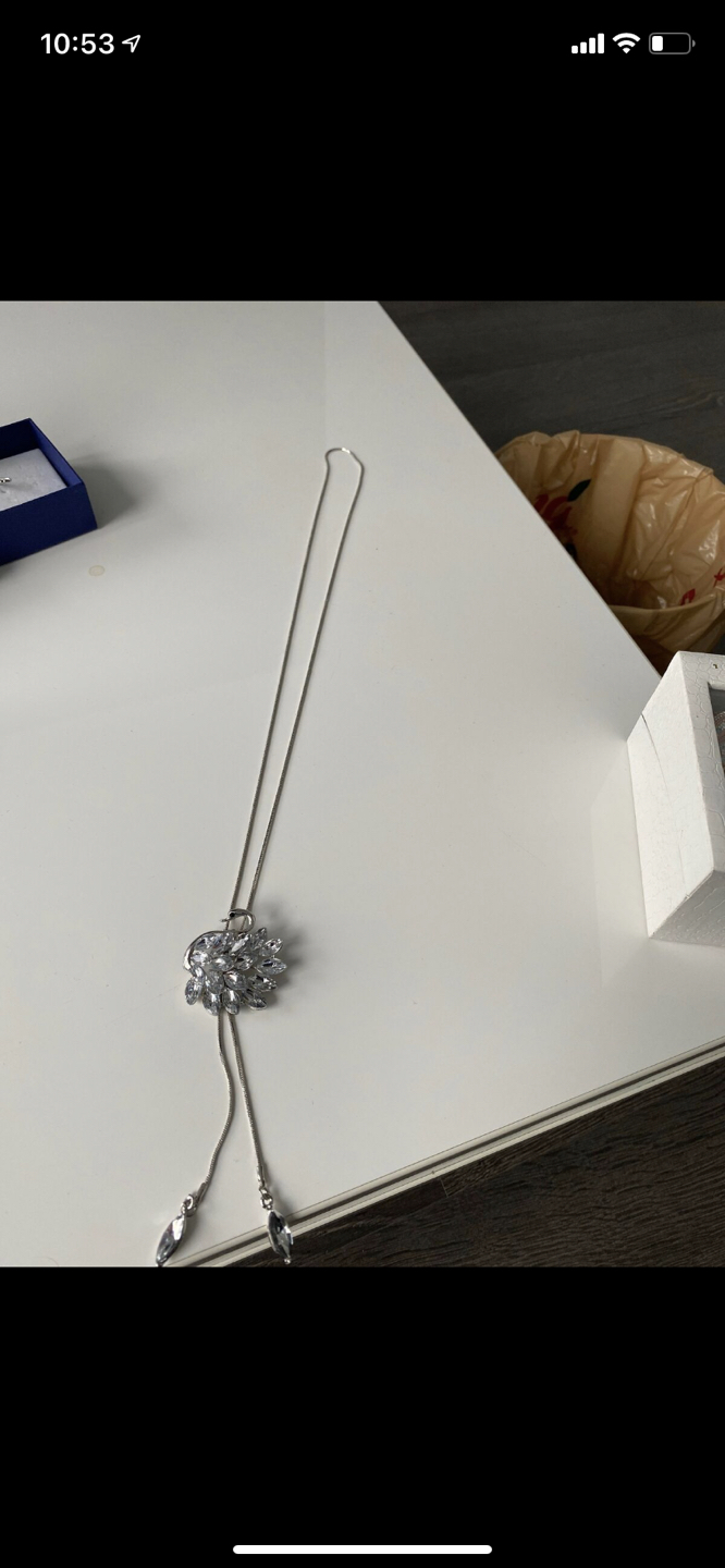 Louise Elliot Sparking Silver White Swan Necklace image indicator(4)