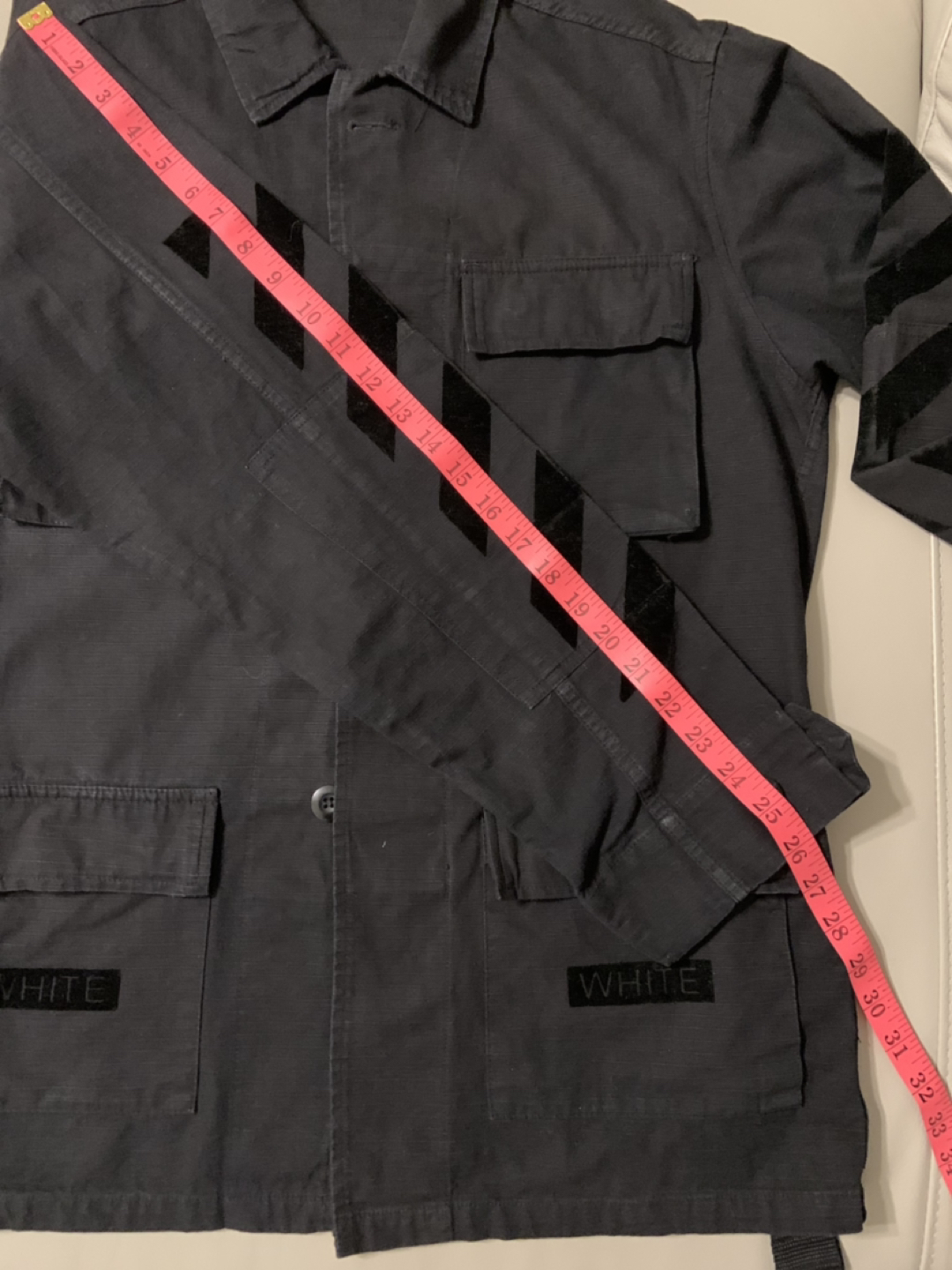 Main label off-white Black coat - photo 3