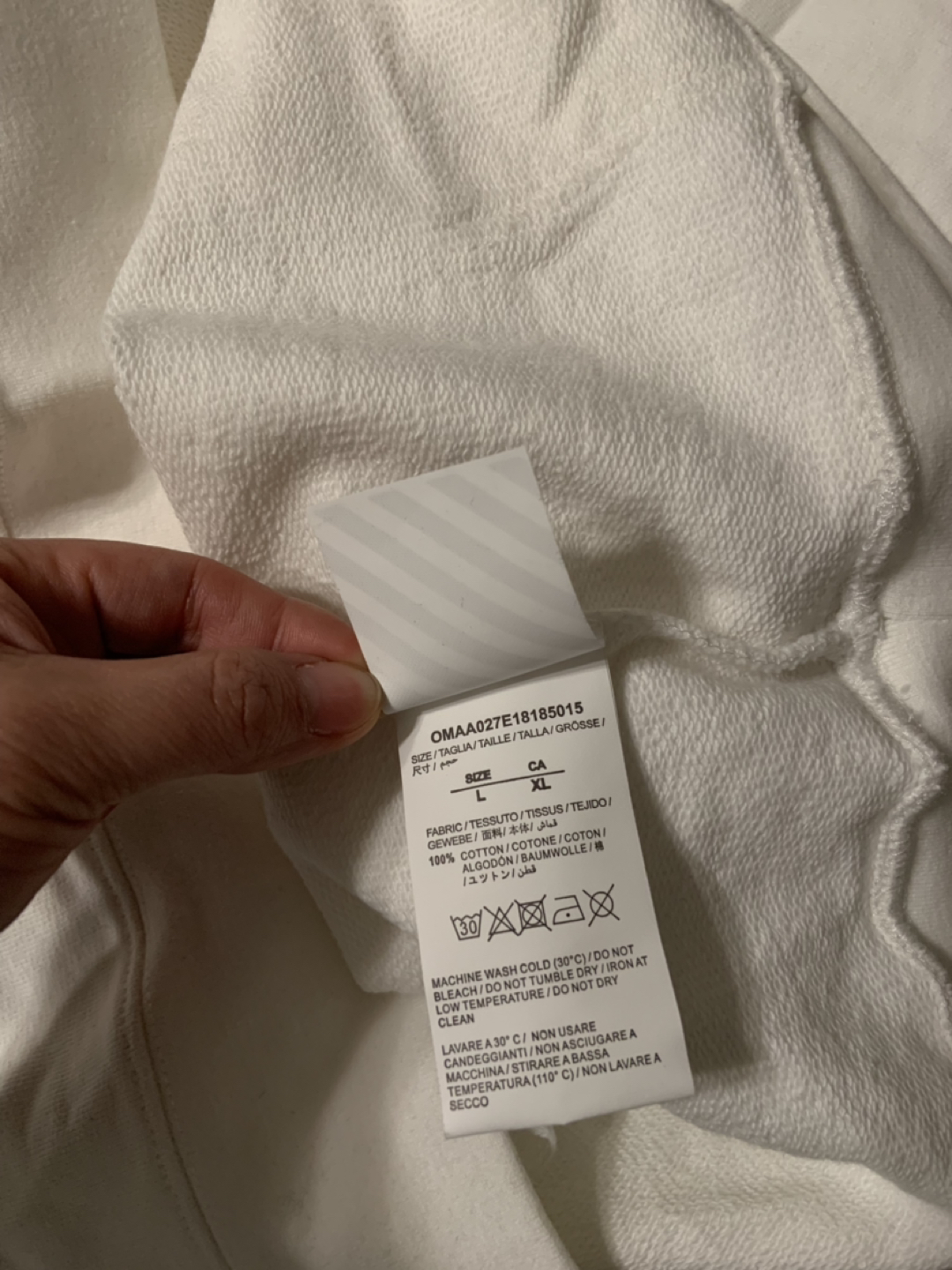 Main label off-white TM White hoodie - photo 3