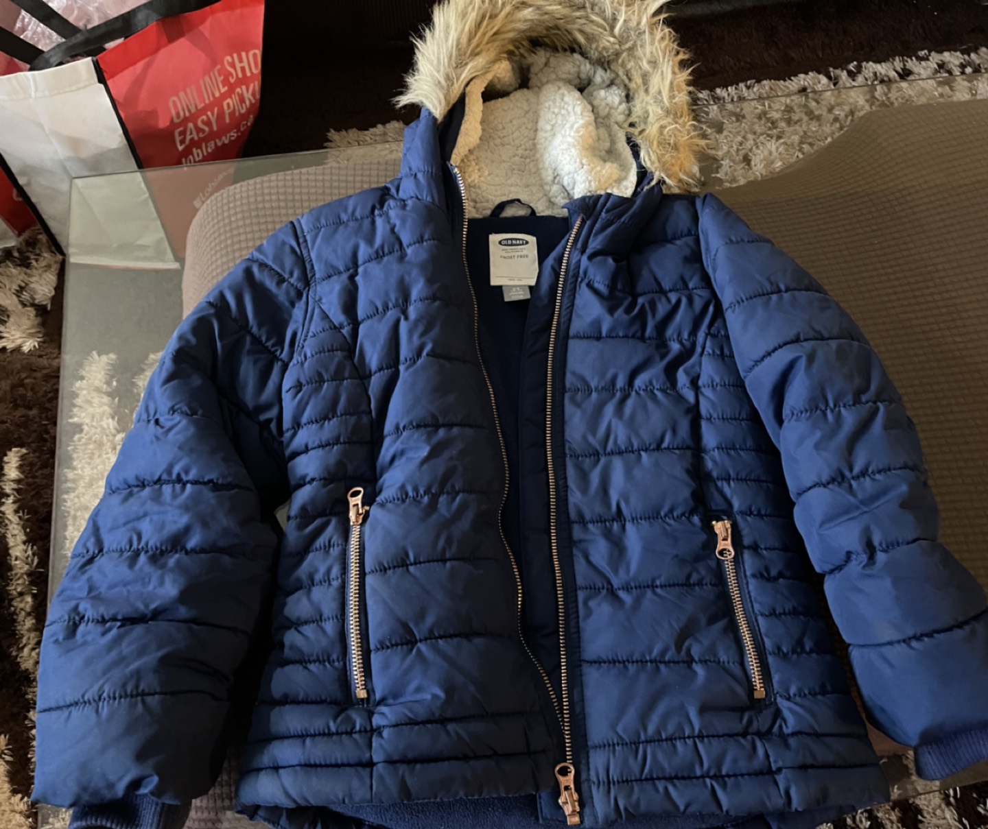 Blue jacket for girl size 6-7 thumbnail