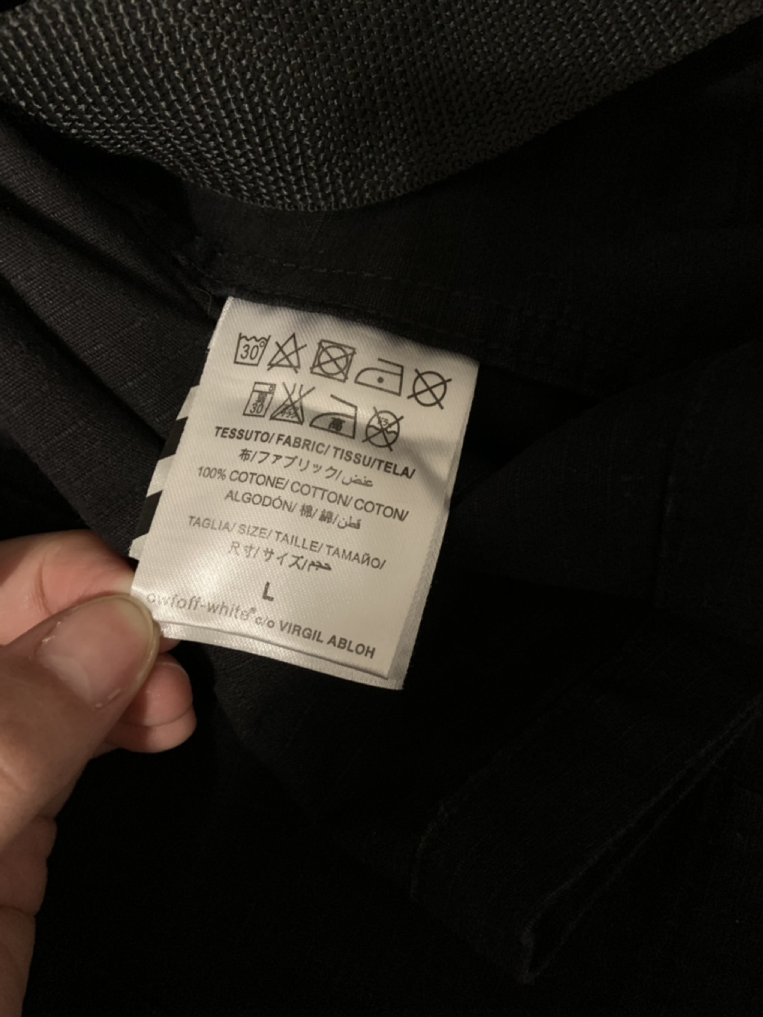 Main label off-white Black coat - photo 5