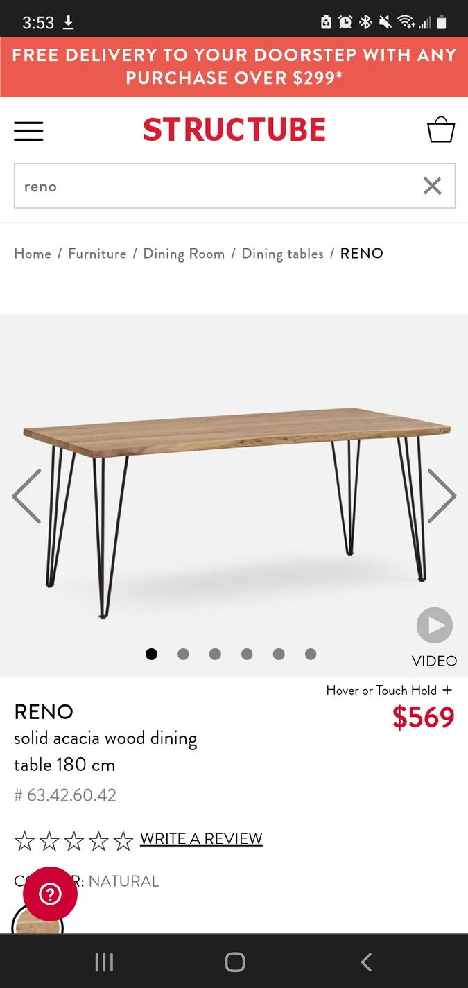 Structube RENO Dining table (180cm) thumbnail