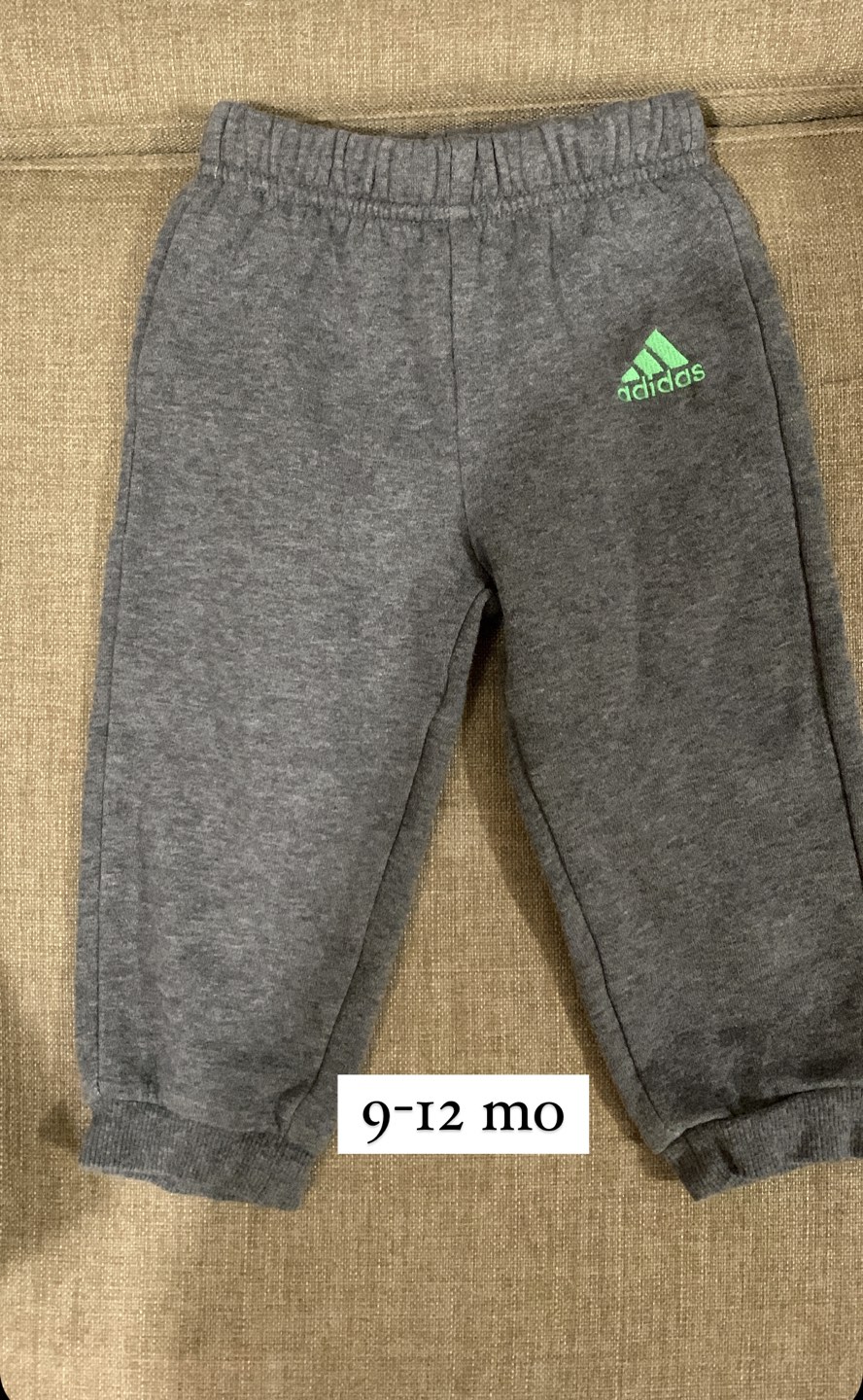 Adidas fleece pants size 9-12 mo thumbnail