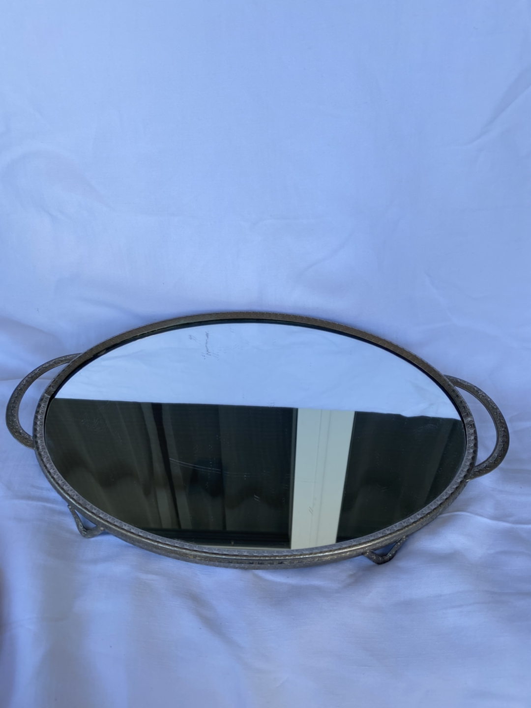 silver mirror decorative tray 🎁 thumbnail