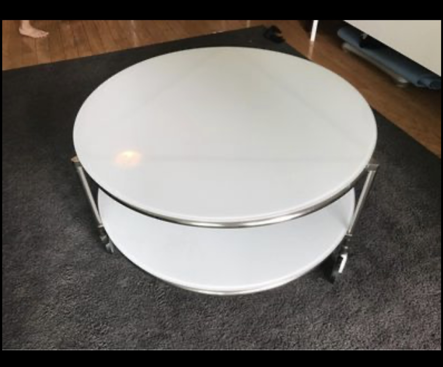 Coffee table with wheels