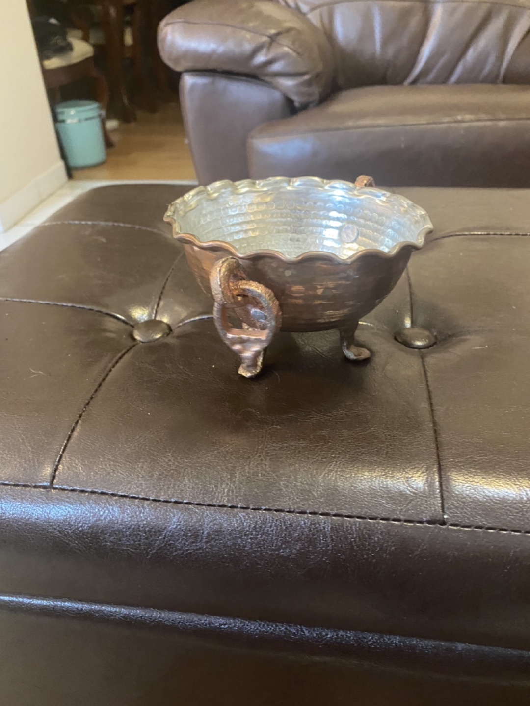 Copper nut dish - photo 3
