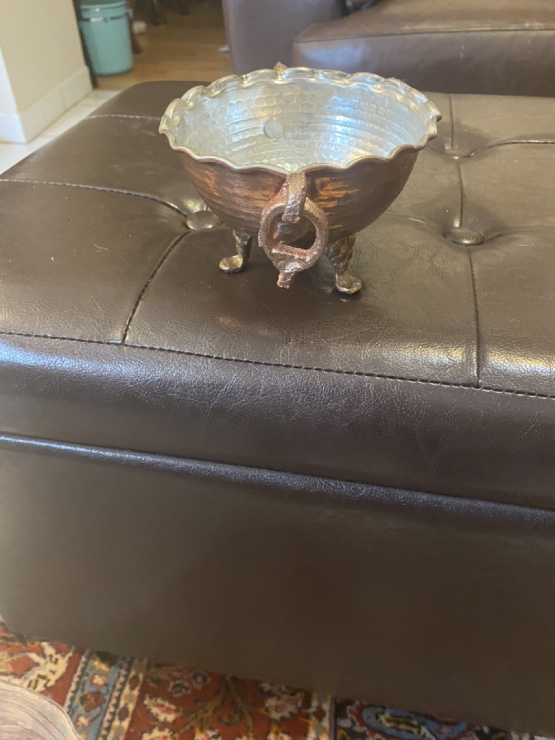 Copper nut dish - photo 2