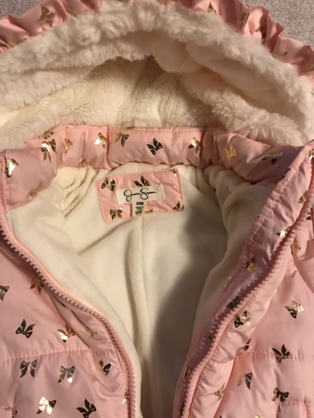 New - Jessica Simpson 3/6 month snowsuit image indicator(2)