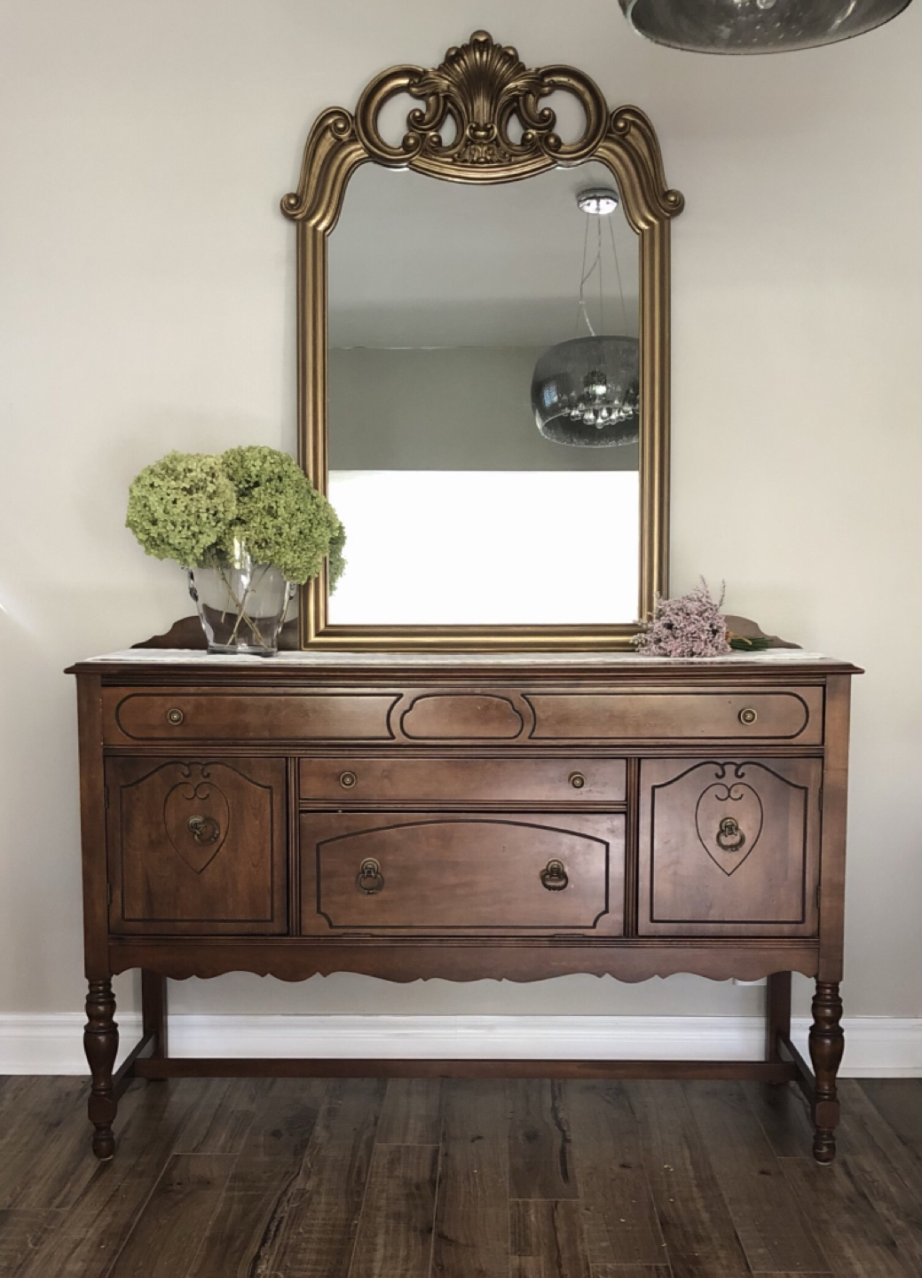 Large gold arched mirror thumbnail