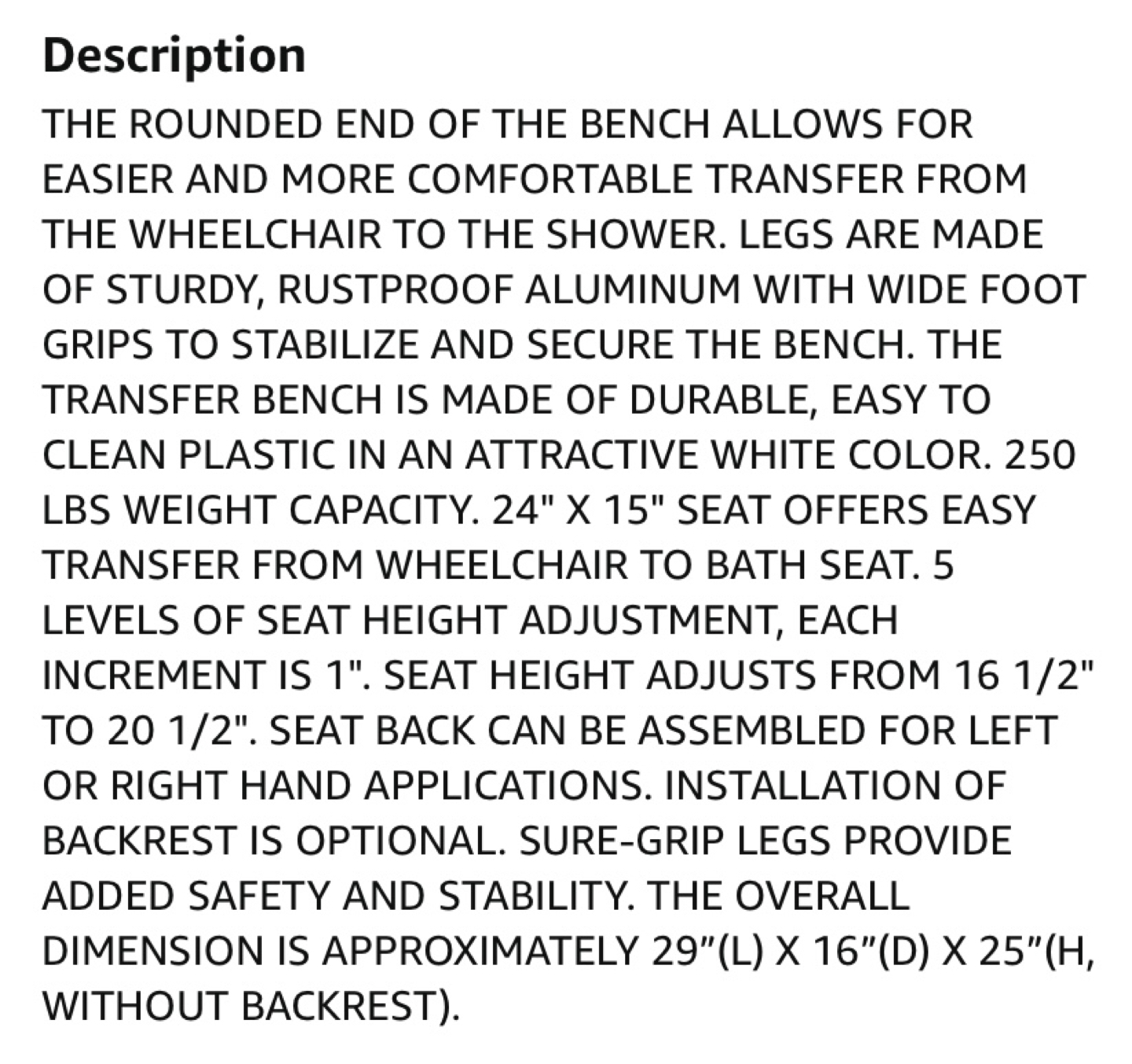 Bathtub Transfer Bench - photo 3