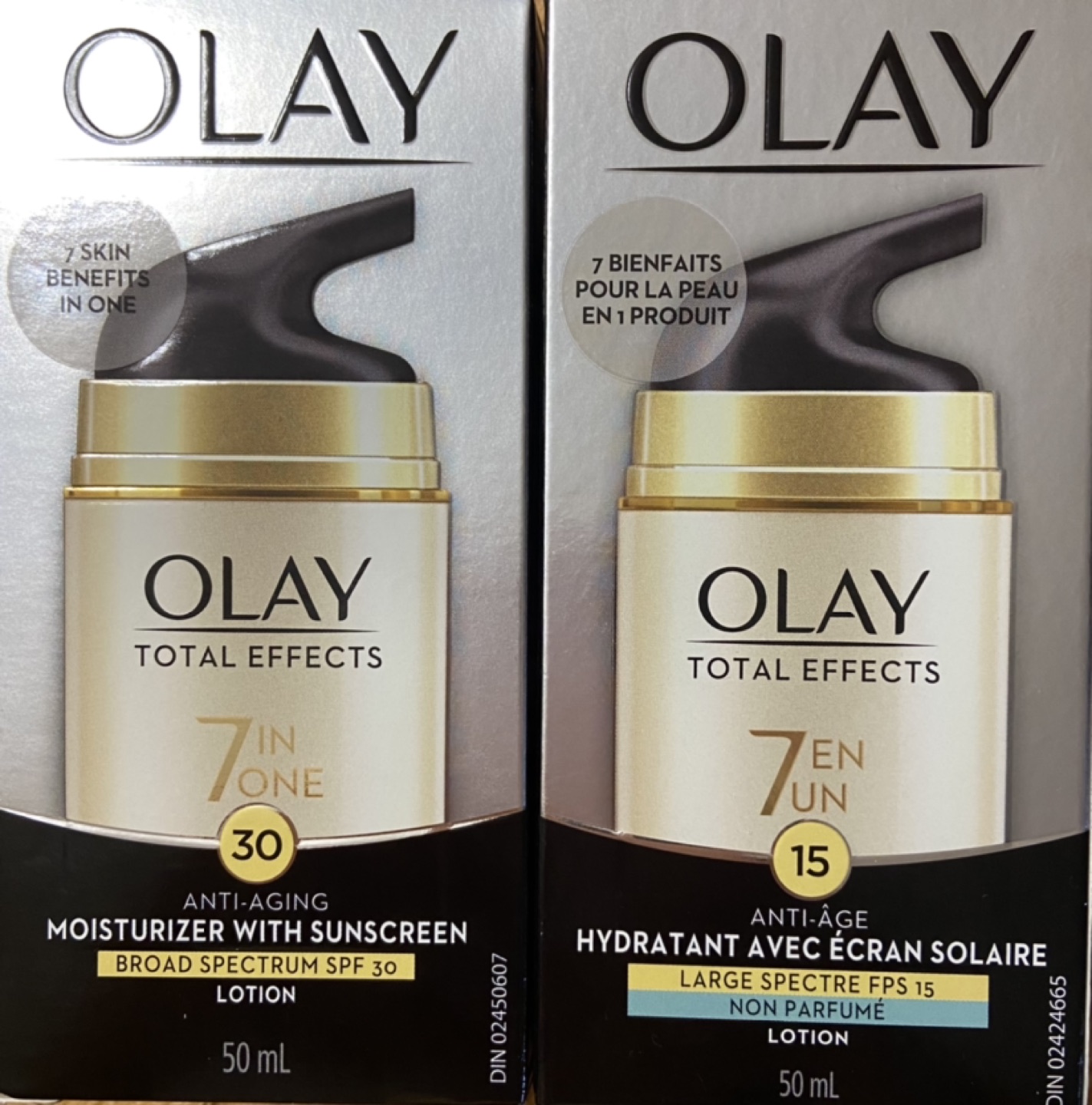 Olay Total effects moisturizer with sunscreen ($20 each) thumbnail