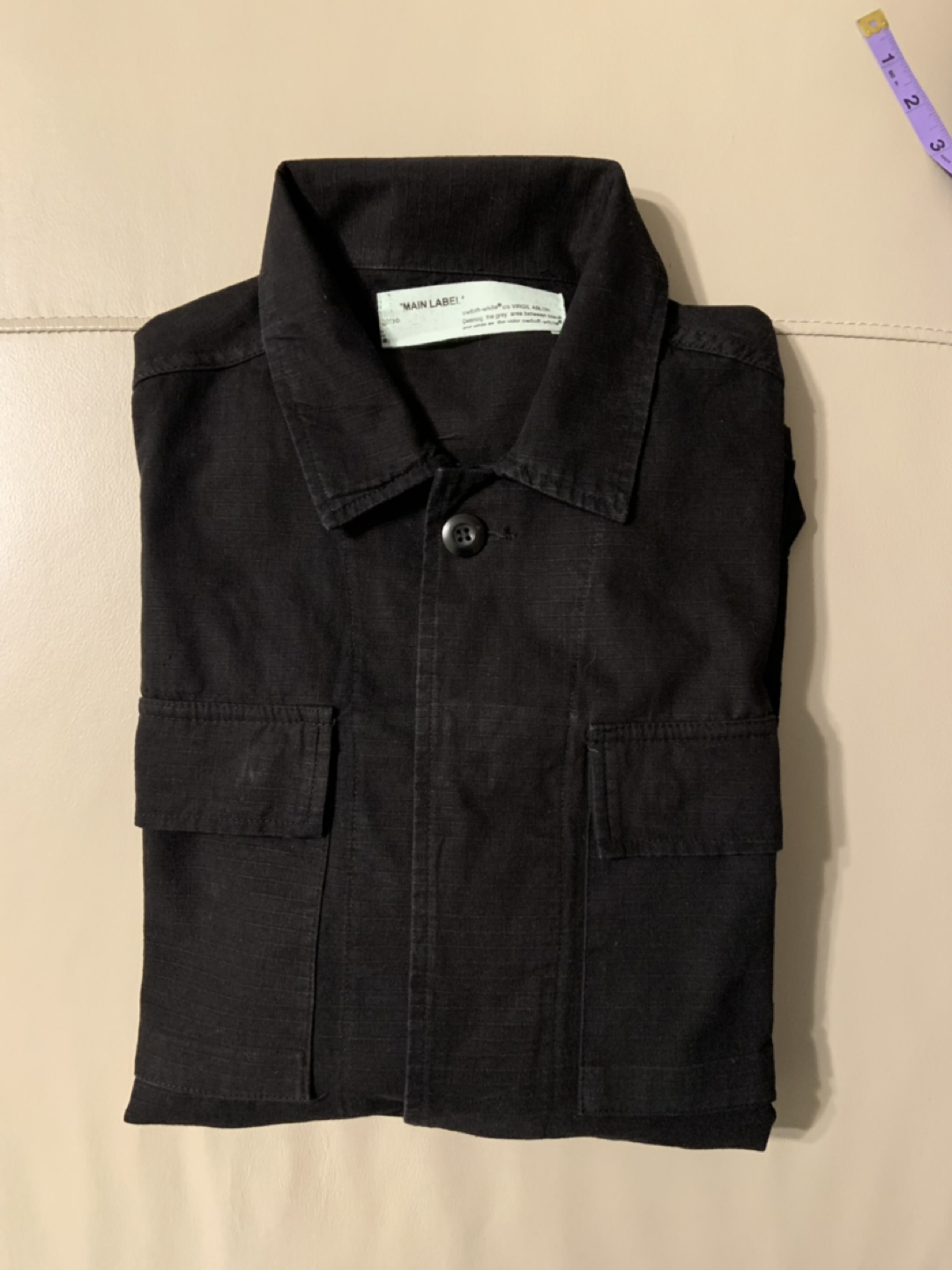 Main label off-white Black coat - photo 4