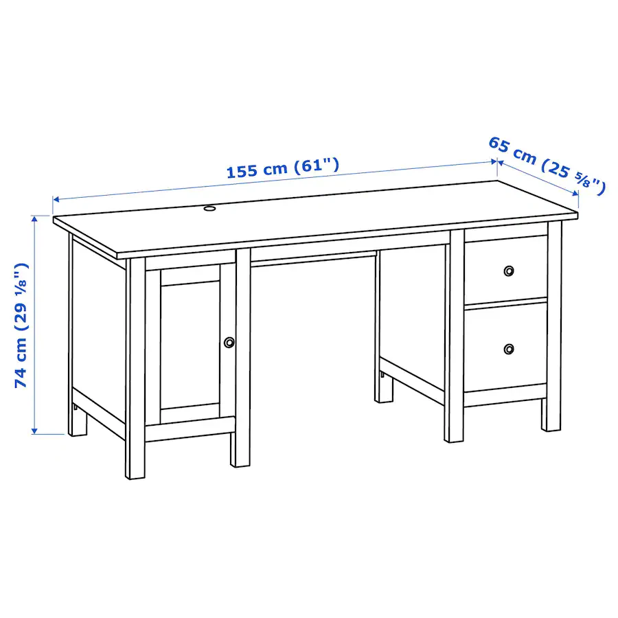 ikea desk hemnes black
