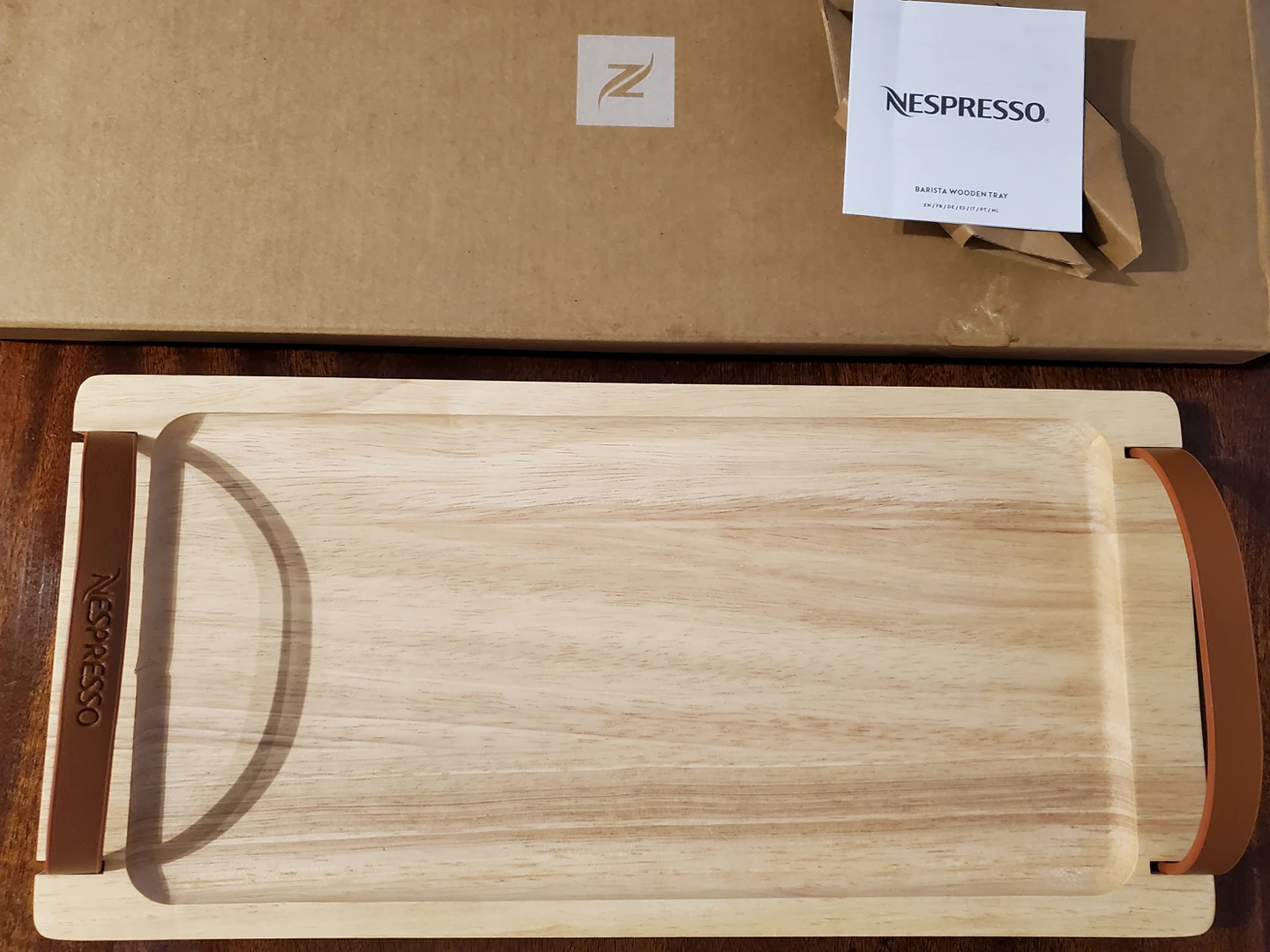 BNIB Limited Edition Nespresso Barista Wooden Tray