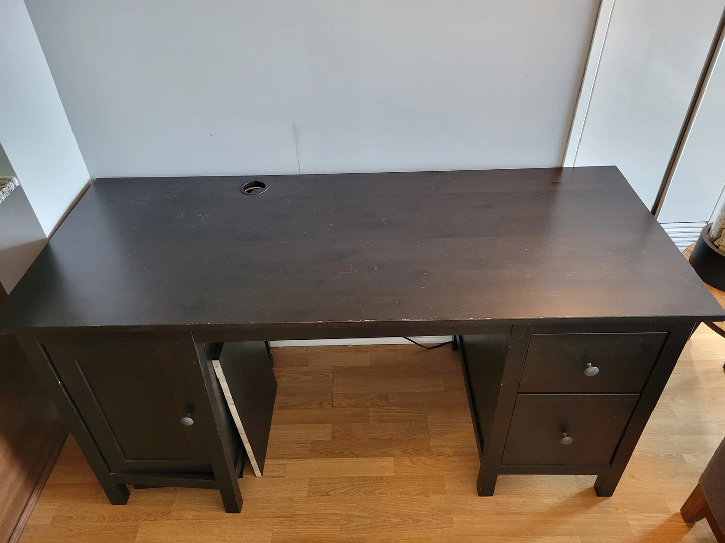 ikea desk hemnes black - photo 3