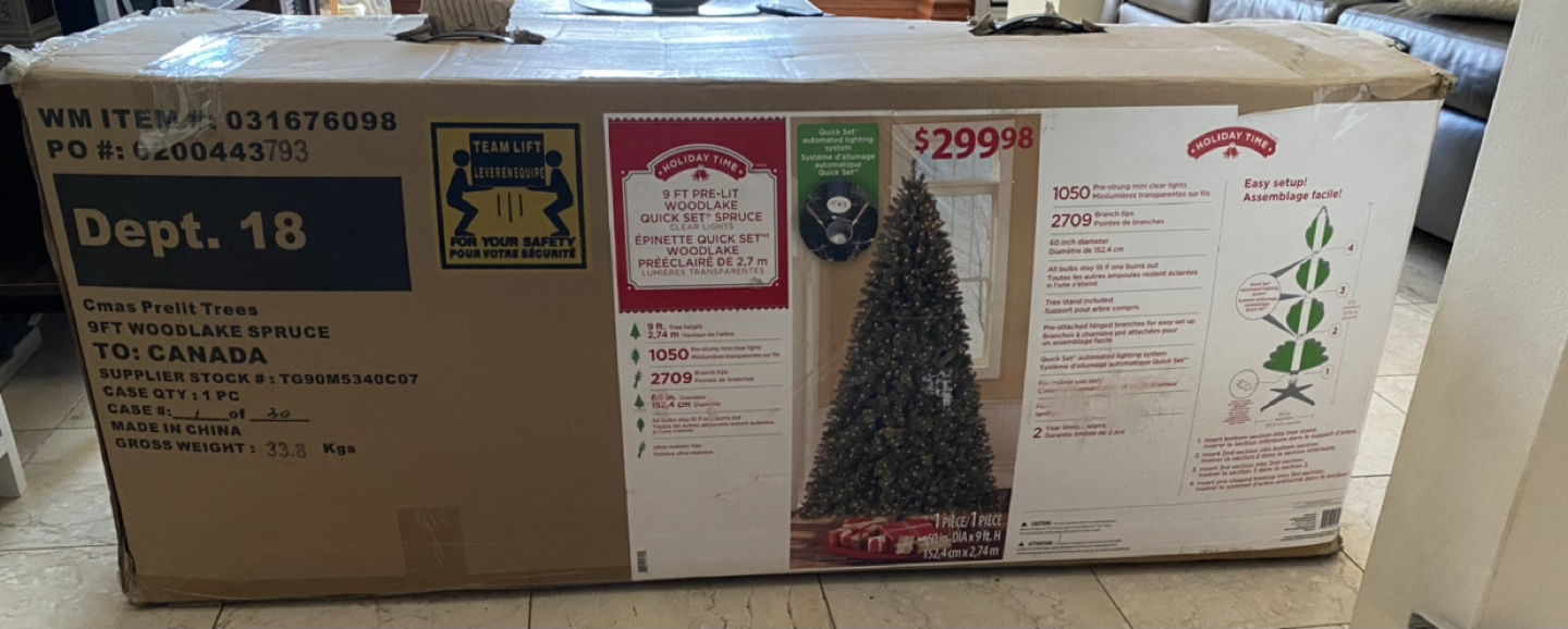 9 foot Christmas tree!!