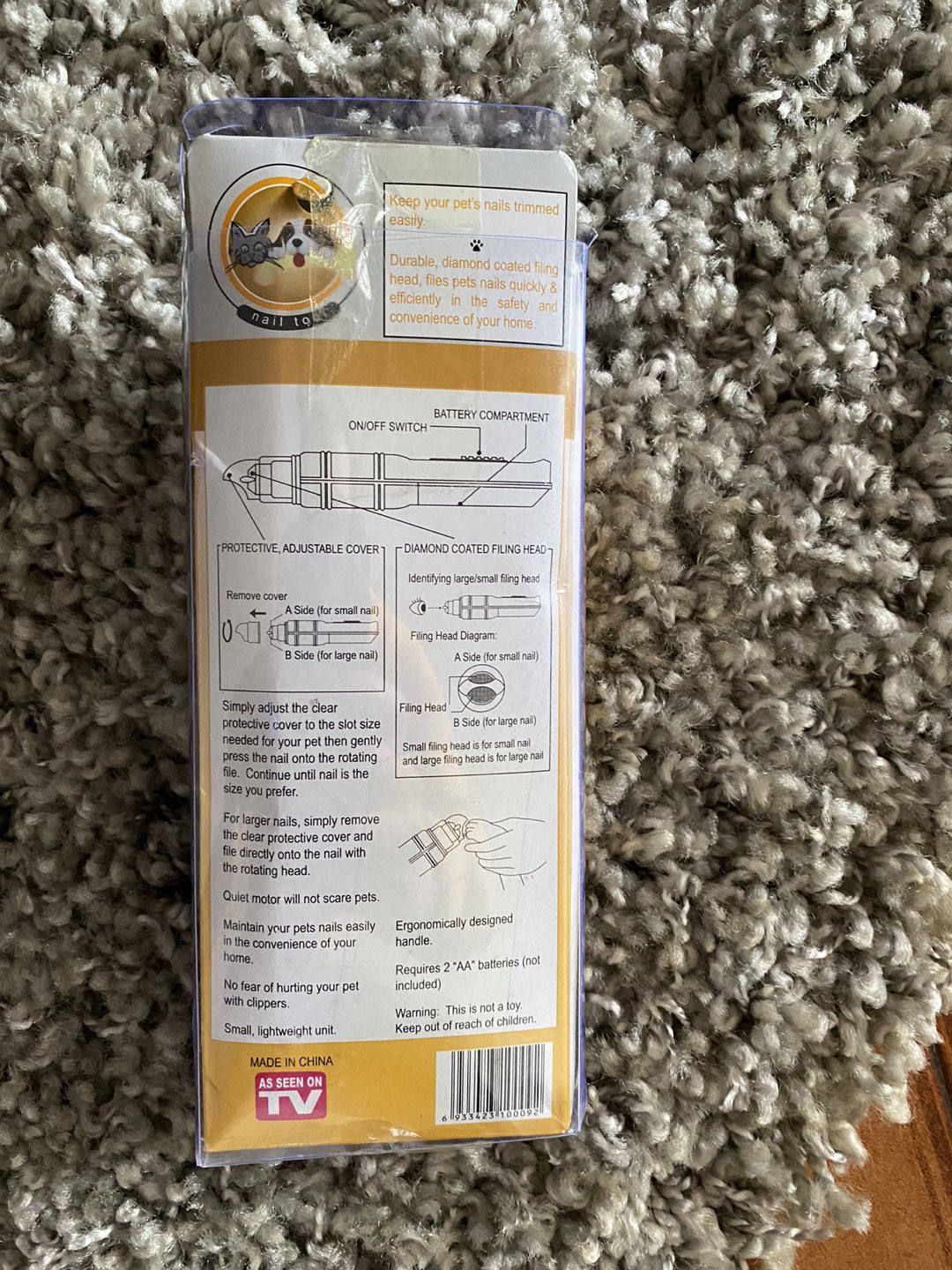 Battery powered pet nail trimmer - photo 2