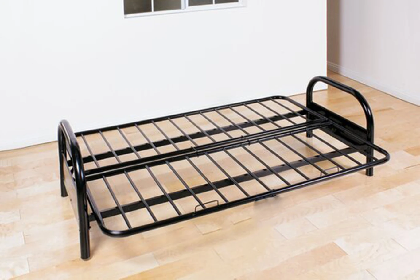 Black Metal Arm Bed Frame Cum Sofa