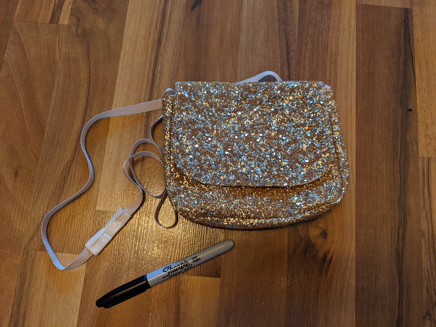 brand new unused Joe Fresh Kids glitter purse