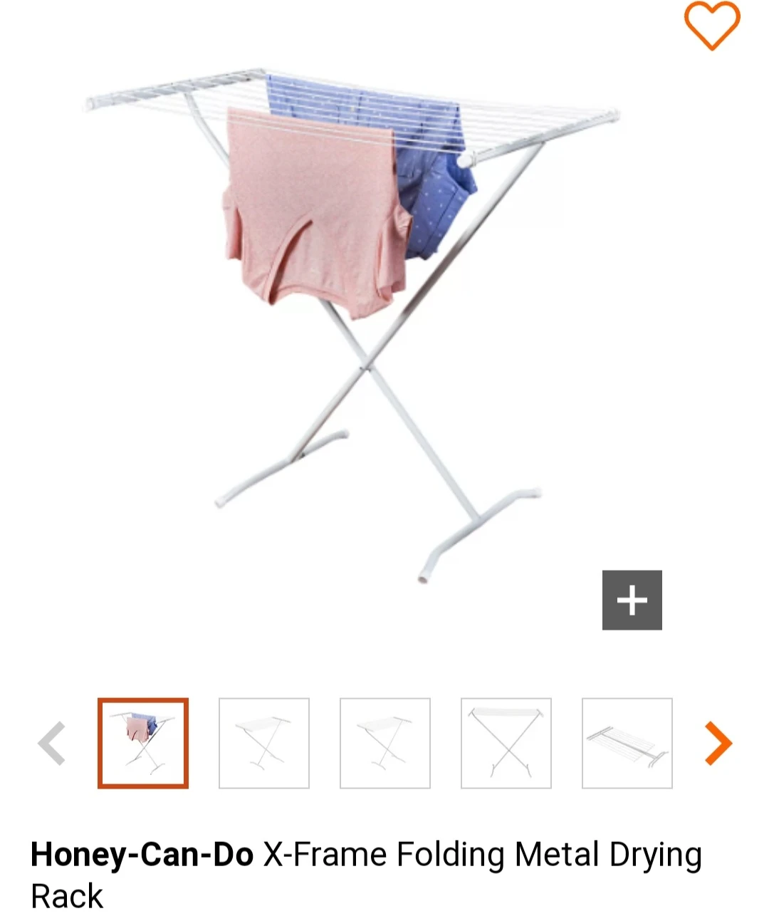 Honey-Can-Do X-Frame Folding Metal Drying Rack