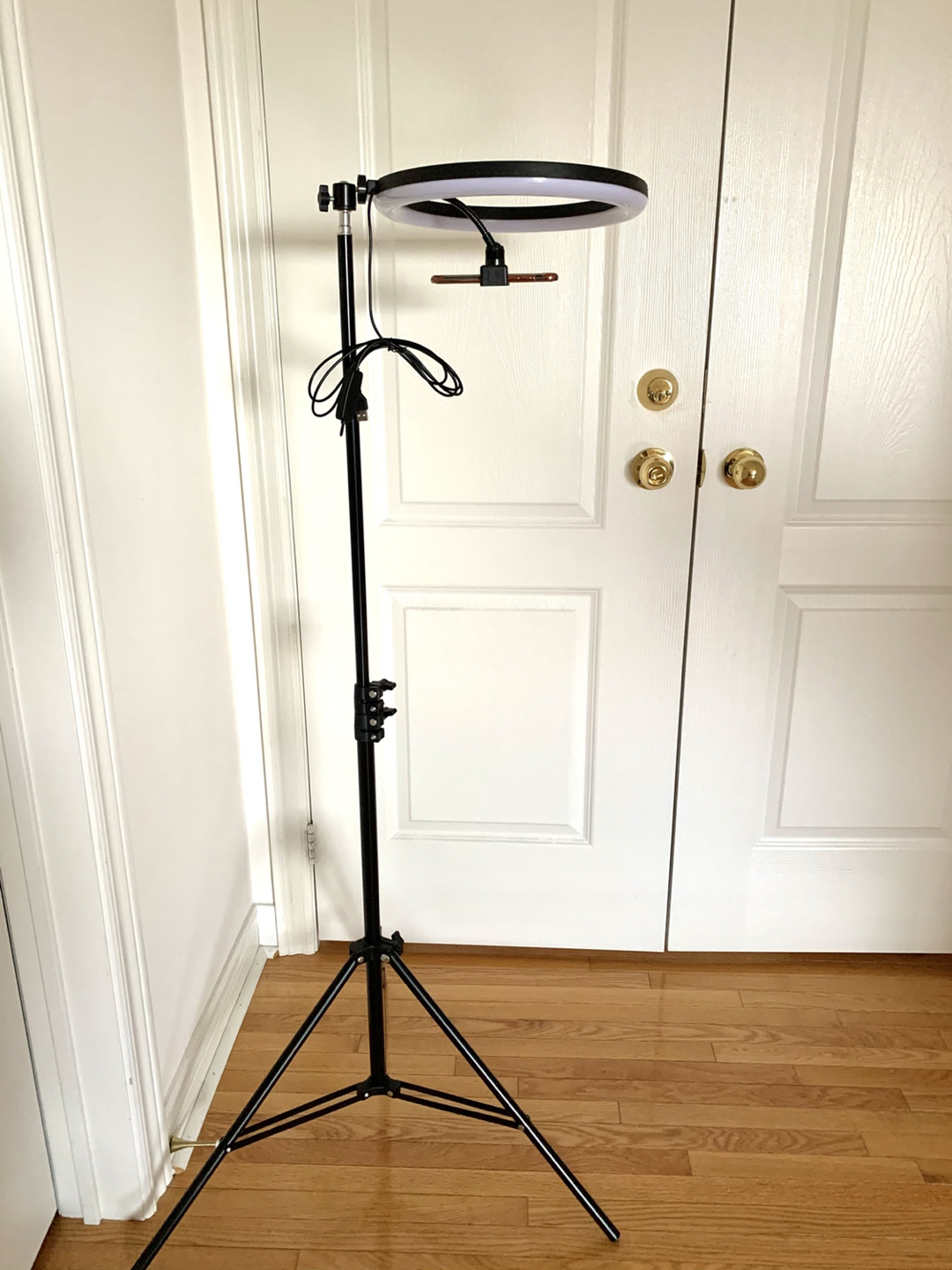 7+ ft Tripod Set, 12” Ring Light, Phone Mount, Bluetooth Clicker - photo 5