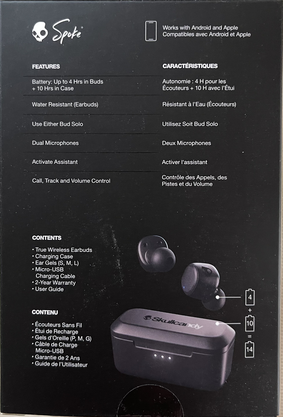 Skullcandy Earbuds, Open box