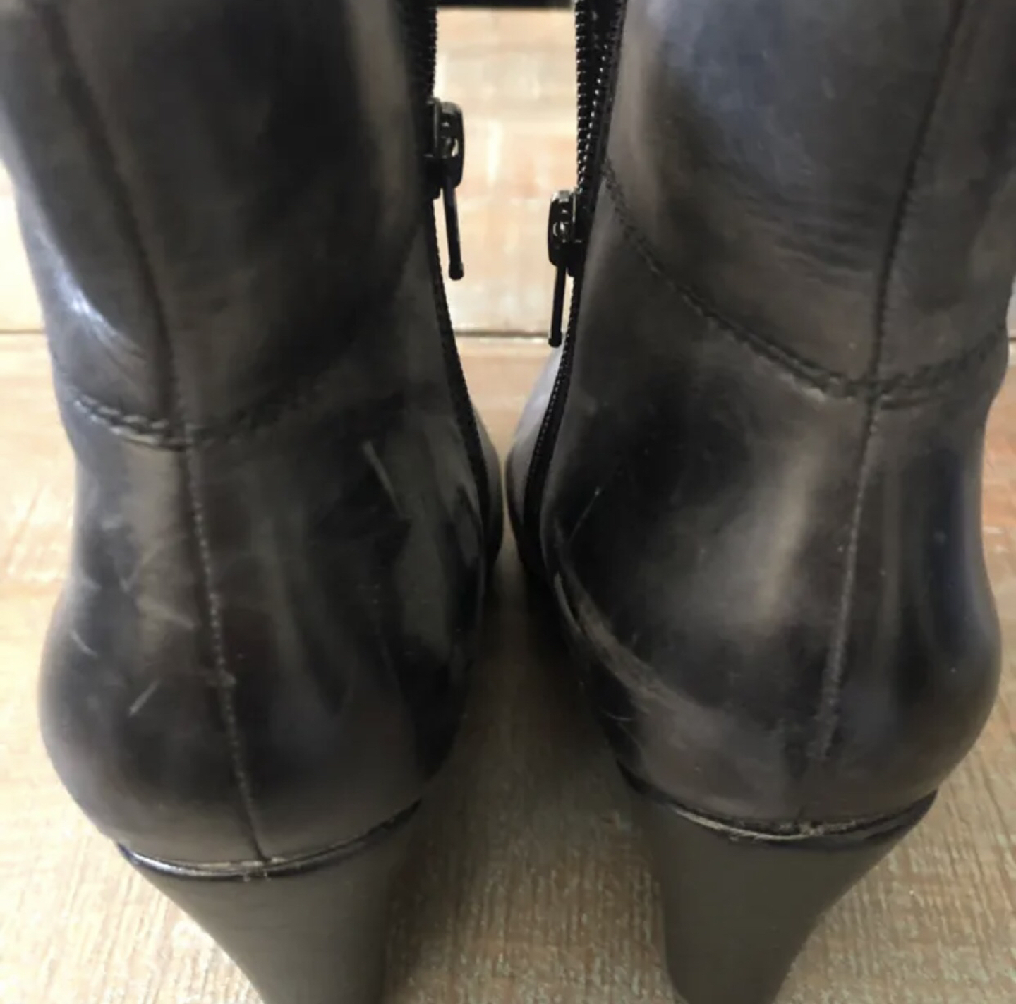 All leather wedge boots Sz.9 image indicator(5)