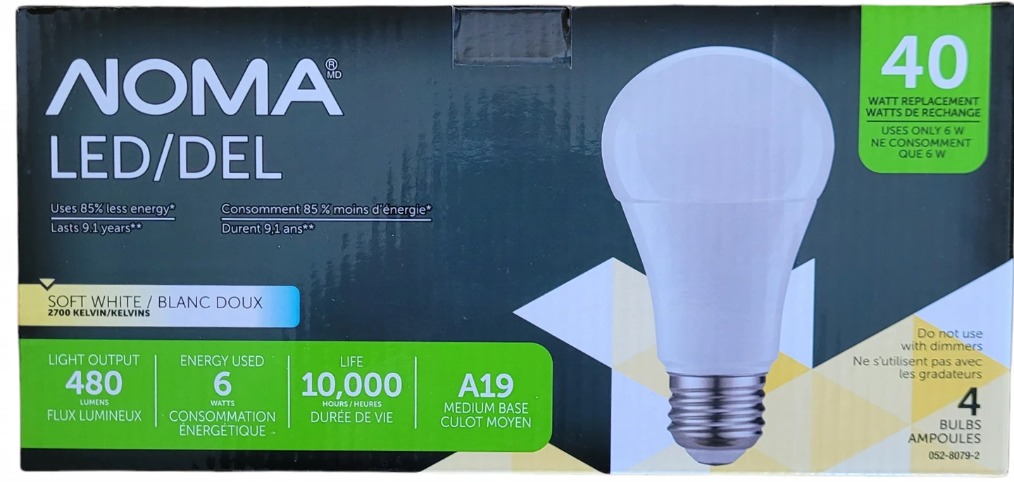 NOMA LED 40W Soft White bulbs (set of 4) - photo 2