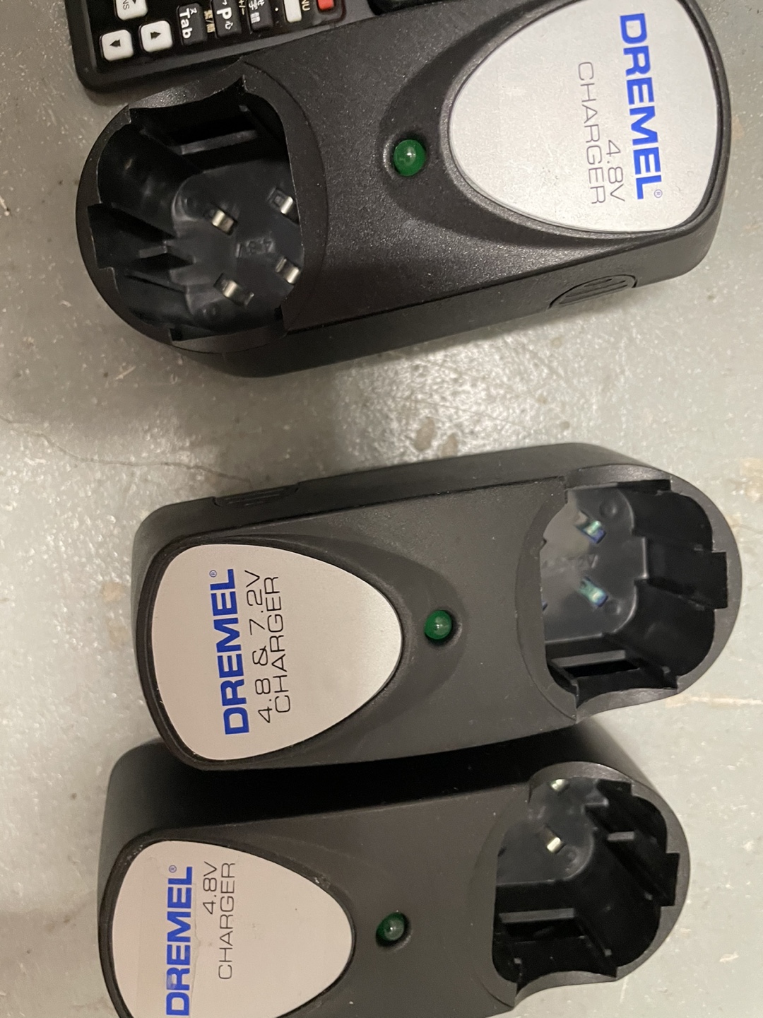 Three Dremel rapid chargers. #freecycle thumbnail