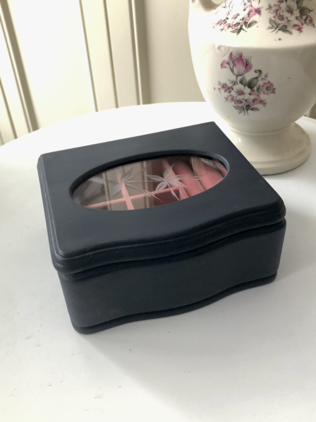 Blue restyled jewelry box vintage thumbnail