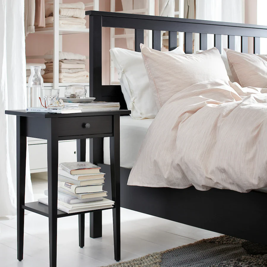2 Brand New IKEA Hemnes Black-Brown Nightstands