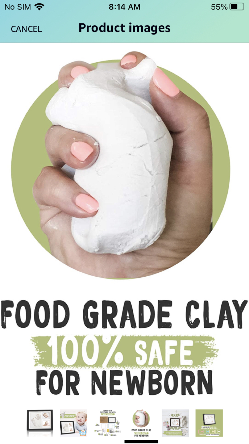 Baby handprint footprint keepsake frame image indicator(5)