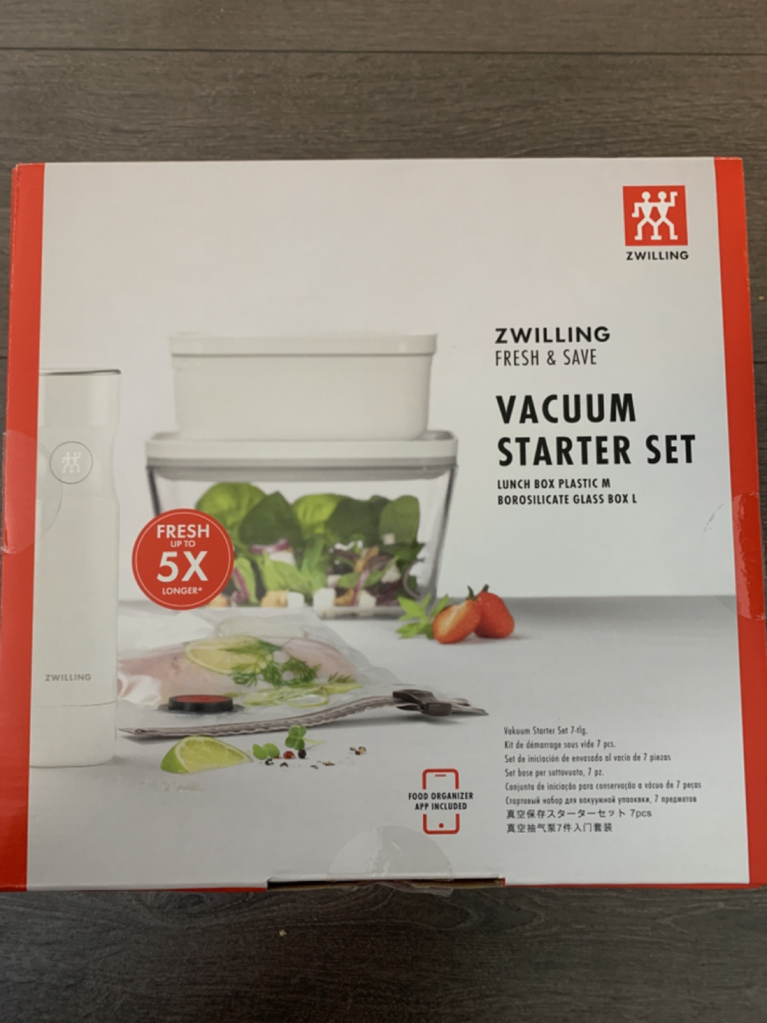 Zwilling vacuum starter set 7pc. (New)