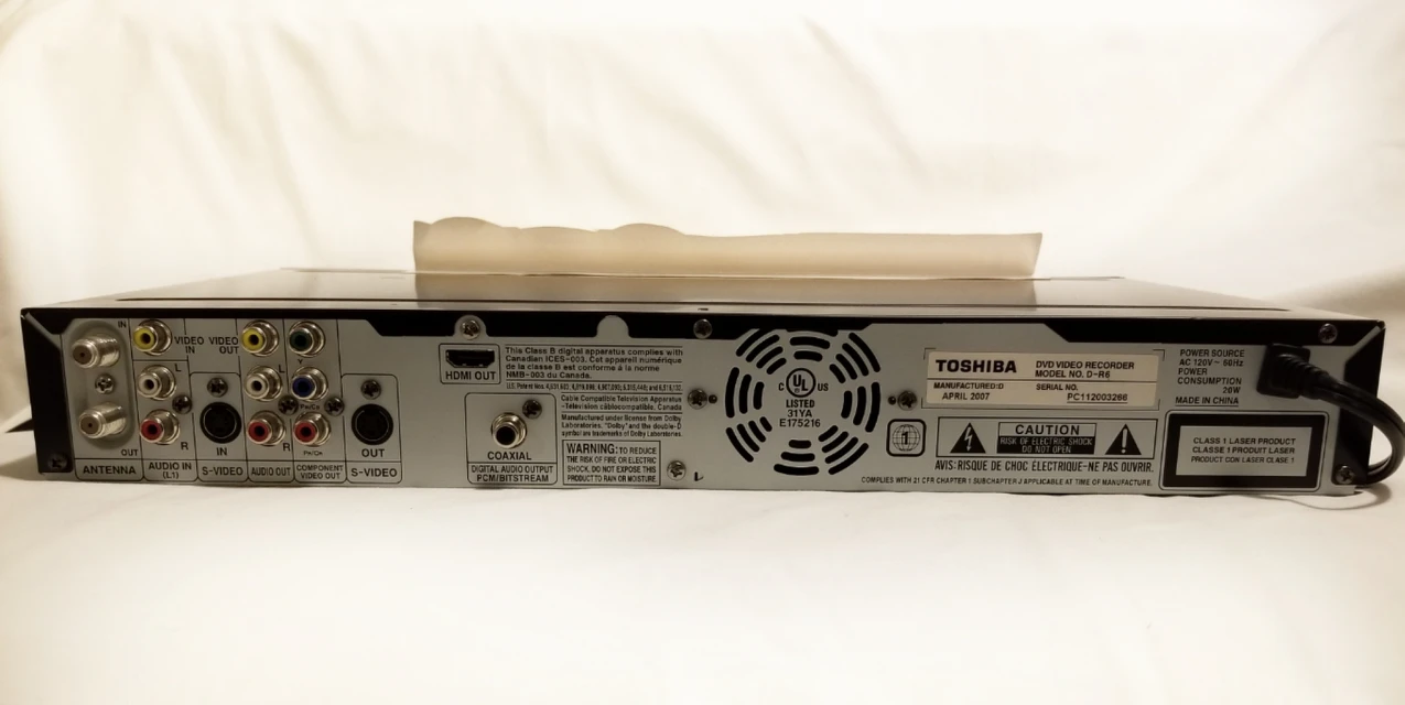 Toshiba DVD Recorder D-R6 - photo 4
