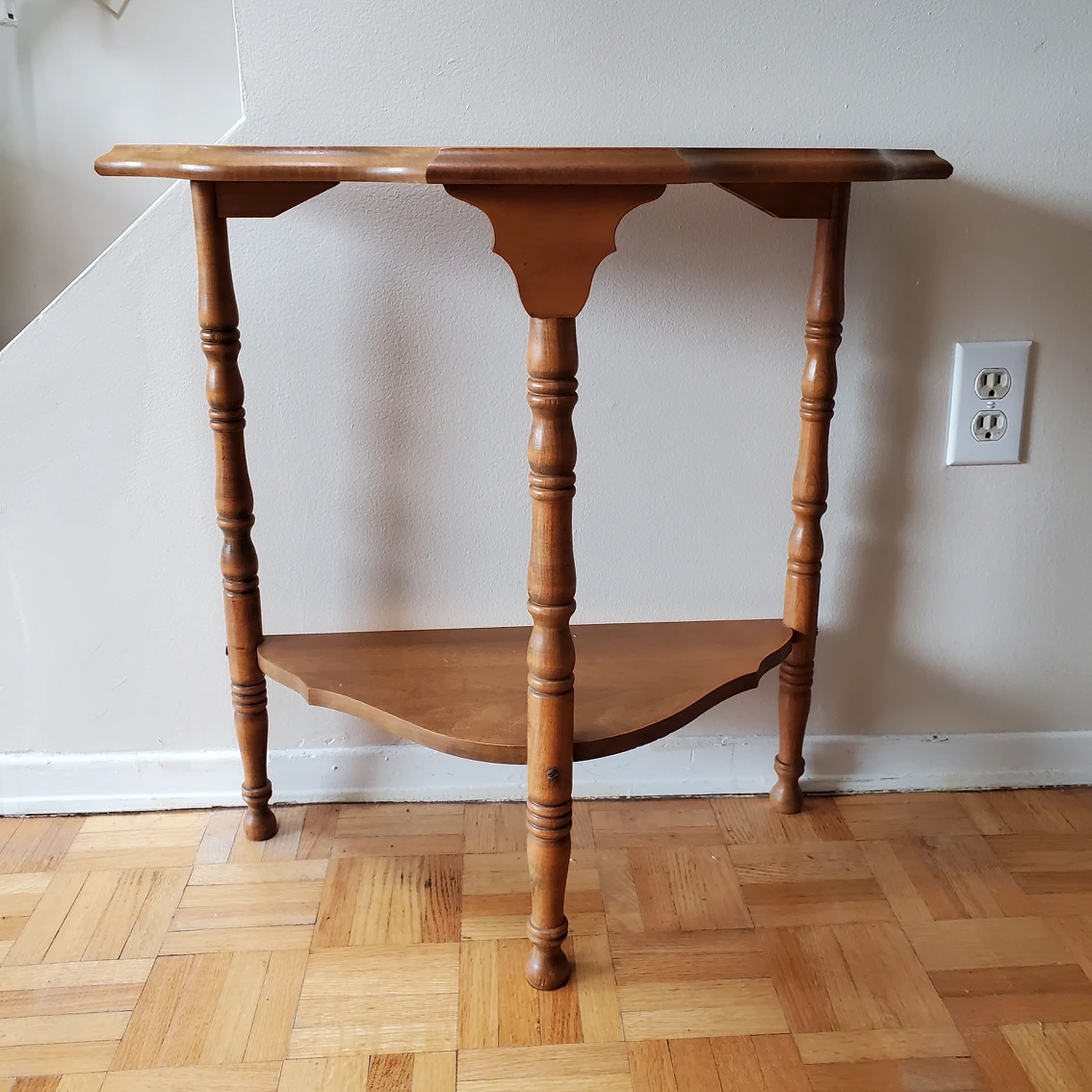 Vintage Half Moon Side Table