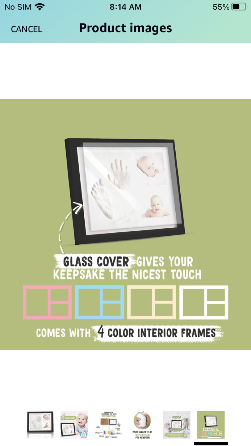 Baby handprint footprint keepsake frame image indicator(7)