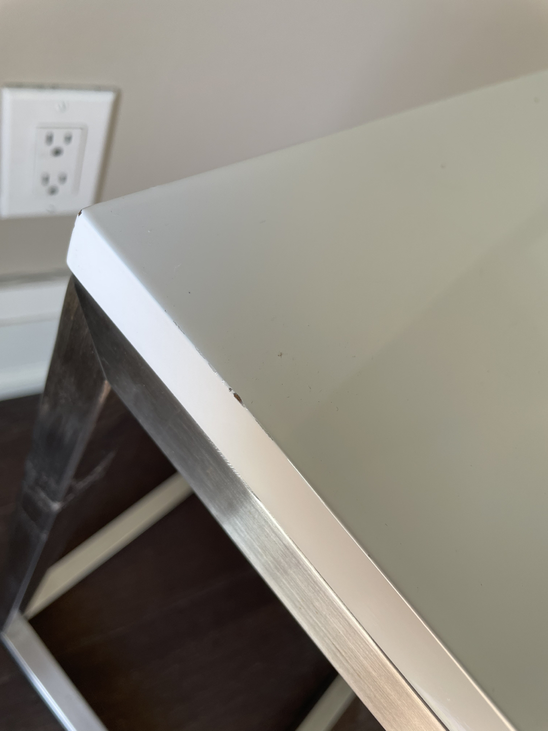 C Nightstand Side Table with Metal Frame - photo 5