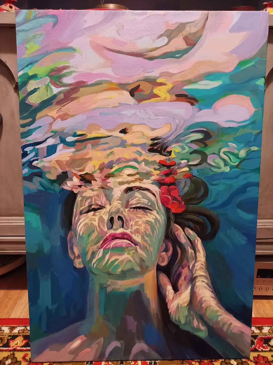 original oil painting 26" by 36" image indicator(9)