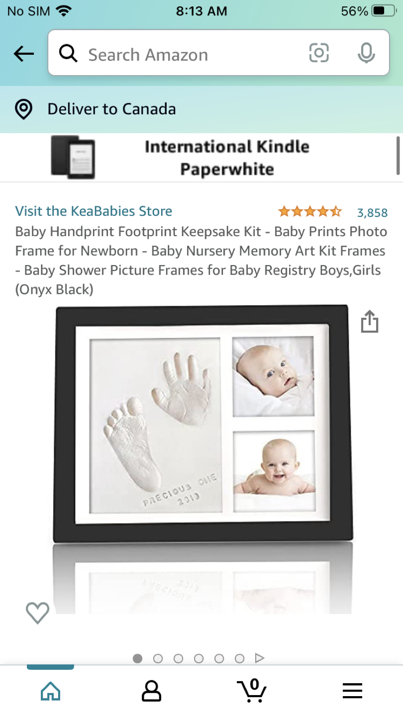 Baby handprint footprint keepsake frame image indicator(2)