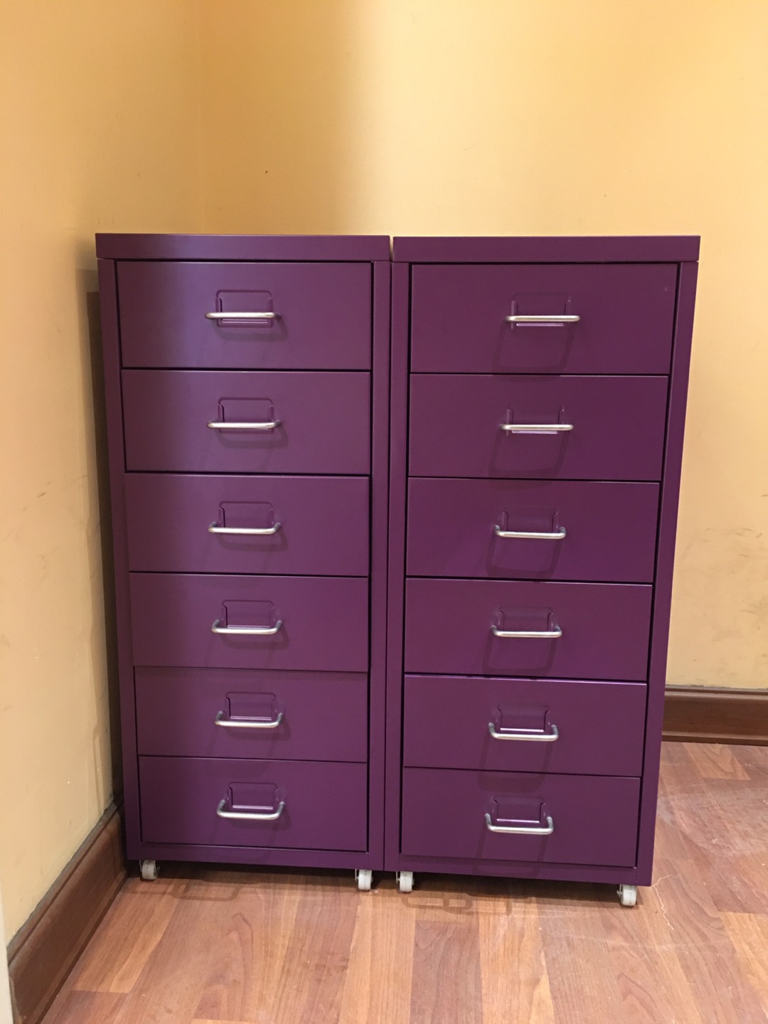 Ikea metal 6 drawers cabinet with wheels  thumbnail